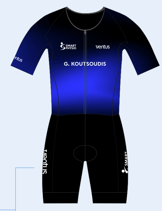 Custom Race Trisuit Pro-1 Black-Blue (G Koutsoudis)