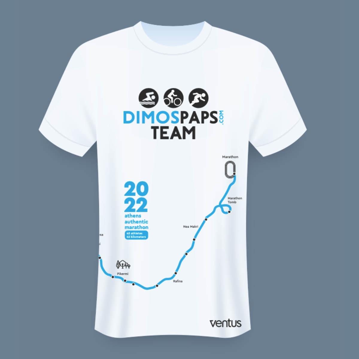 Ventus x DimosPaps 2022 Authentic Marathon Special Edition T-shirt
