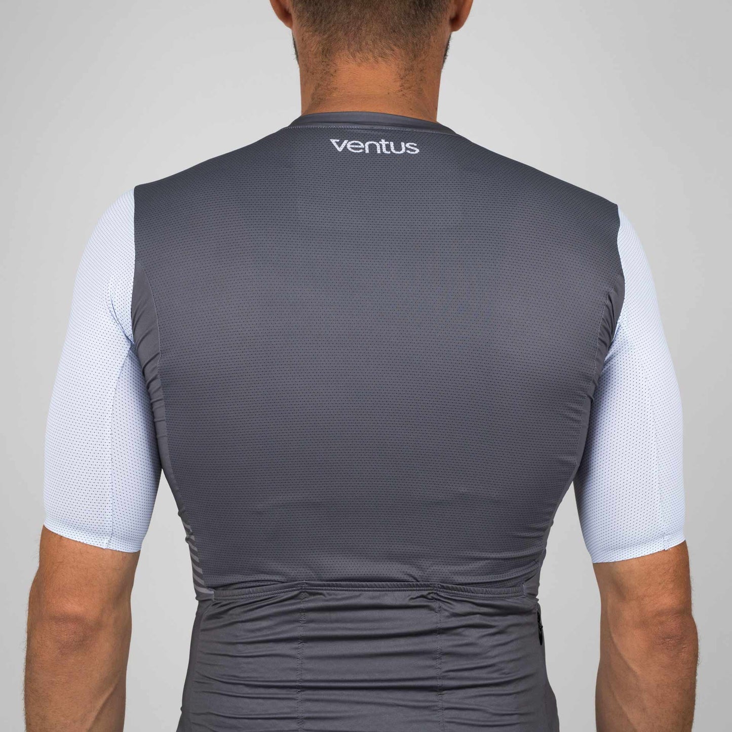 Men Cycling Jersey - Grey / Stripes