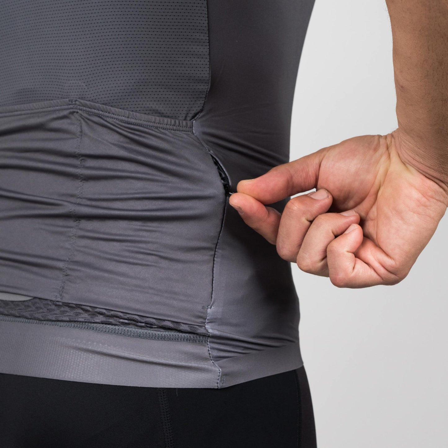 Men Cycling Jersey - Grey / Stripes