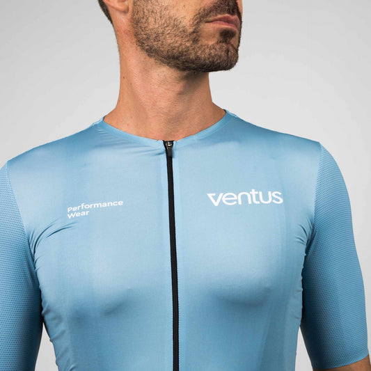 Men Cycling Jersey - Light Steel Blue