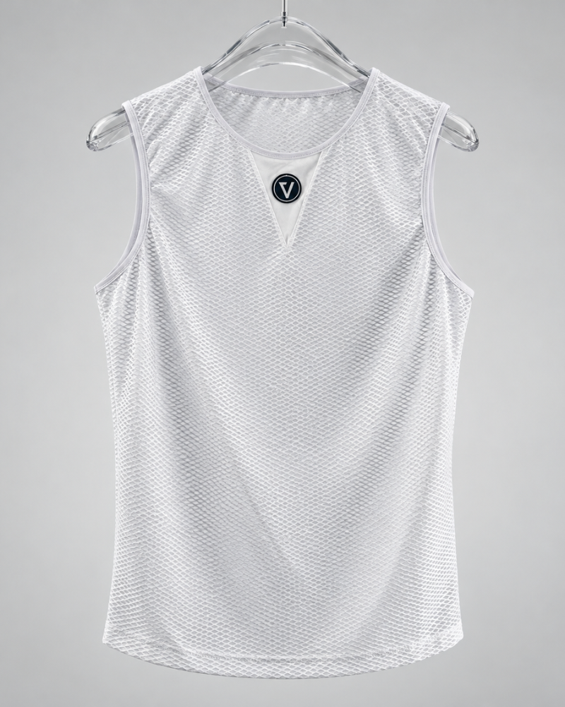 AeroMesh Sleeveless Base Layer - White