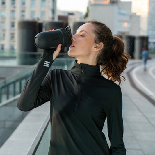 ShakeSphere Protein Shaker Bottle 700mls "Tumbler View" Matte Black/Black Window