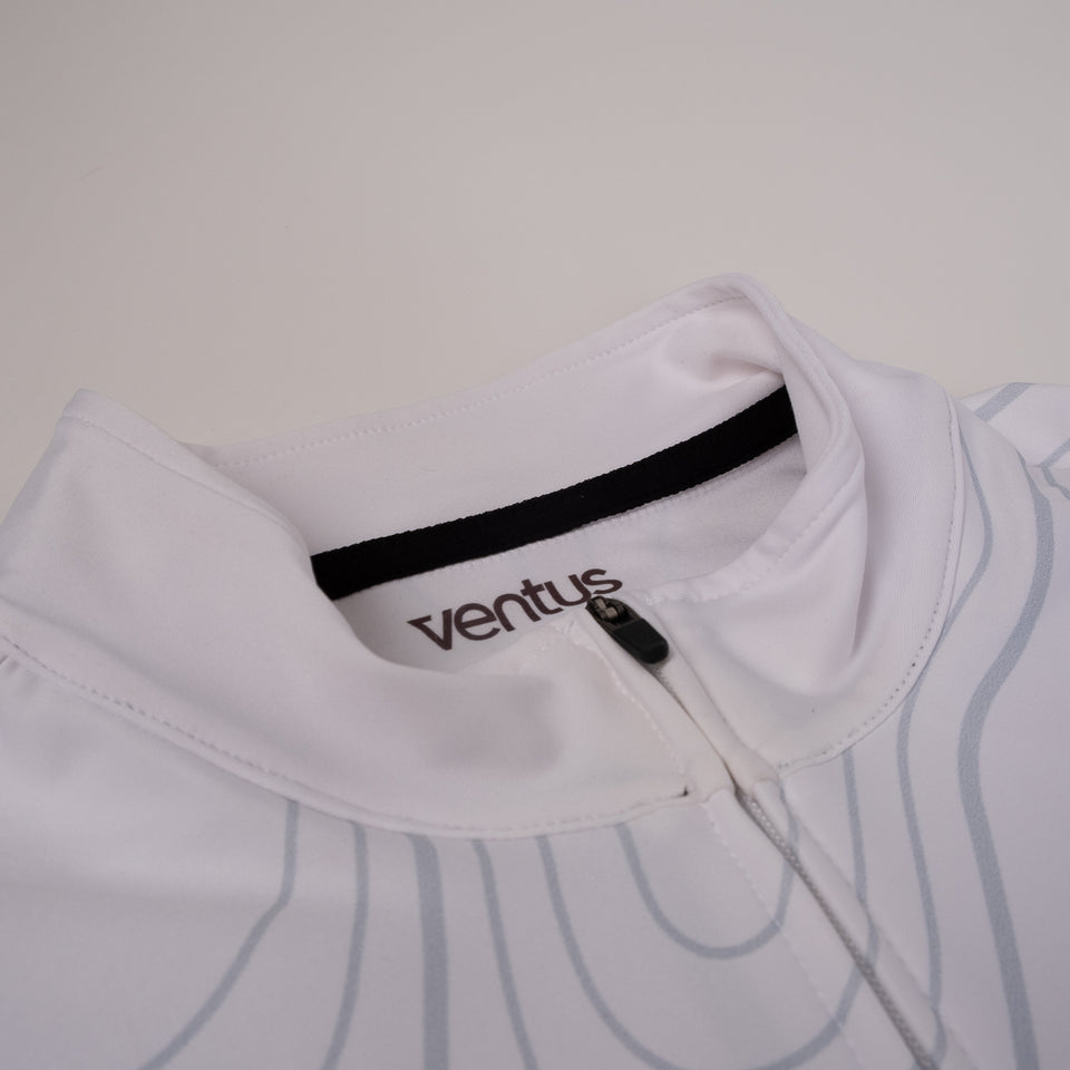Long Sleeve Thermal Jersey – White Map