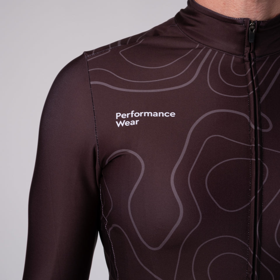 Long Sleeve Thermal Jersey – Black Map